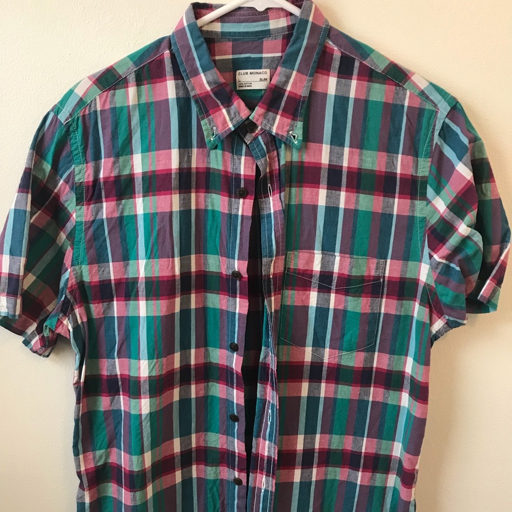 Club Monaco short sleeve button up